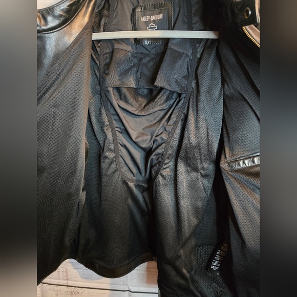 Harley Davidson Black Genuine Buffalohide Leather Jacket Mens Size 2XL Biker - Picture 7 of 10